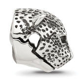 Sterling Silver Reflections Polished Jaguar Head Hinged Bead